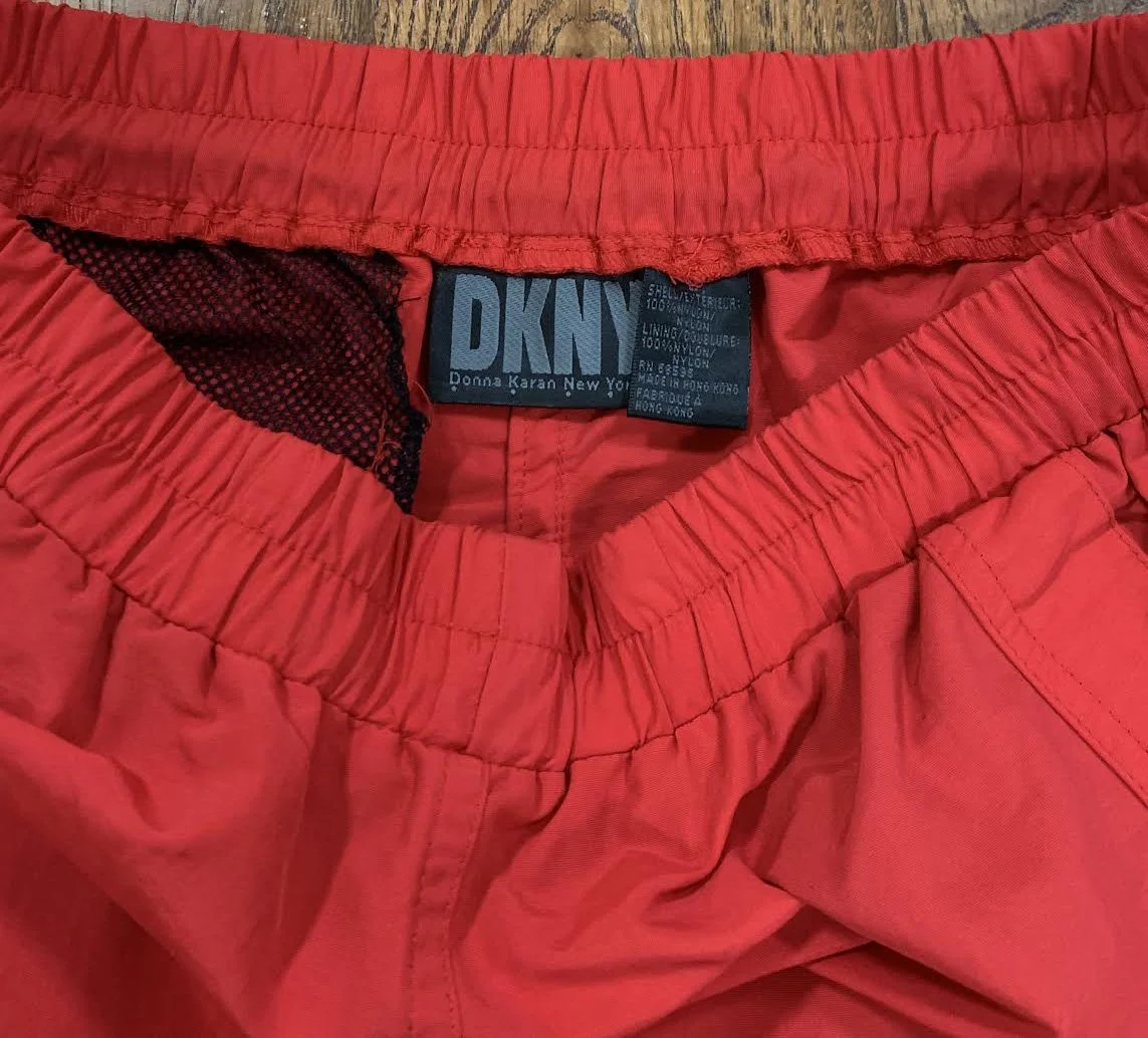 Vintage DKNY Tech Red/ Black Windbreaker Pants (Size L) NWT — RootsBK